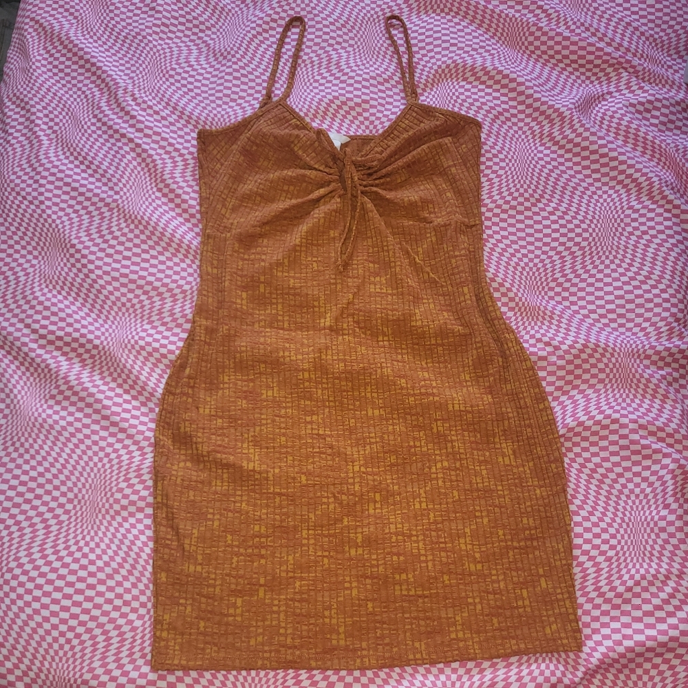 Rusty Oragange H&M Ribbed Dress